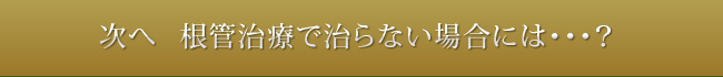 →次へ　根管治療で治らない場合には・・・？